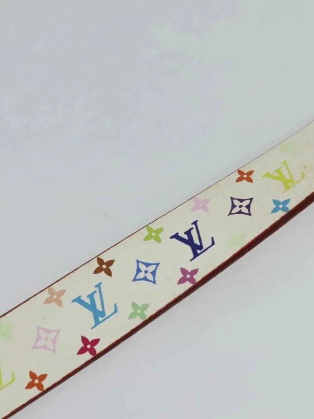 LOUIS VUITTON Monogram Multicolor Ceinture Carre Belt White M9270U LV Auth MY153 - Picture 5 of 15